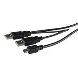 dynamix 1M USB 2.0 Dual A to Mini B Cable