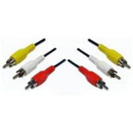 Dynamix 2M 3 x 3 x RCA male to 3 x RCA Male to 3 x RCA Plugs 3 x RCA Plugs Coloured Red  white and yellow