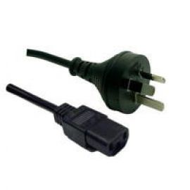 DYNAMIX 1M 3 Pin Plug to IEC Female Plug 10A  SAA Approved Power Cord BLACK Colour.
