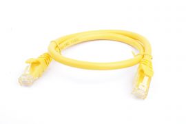 Cat 6a UTP Ethernet Cable; Snagless  - 0.25m (25cm) Yellow