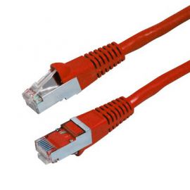 DYNAMIX 15M Cat6A Red STP 10G       Patch Lead. (Cat6 Augmented) 500MHz Slimline Molding