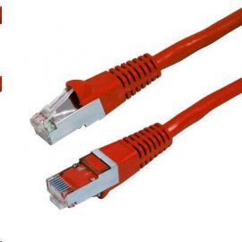 Dynamix 0.75M Cat6A Red STP 10G     Patch Lead. (Cat6 Augmented) 750MHz Slimline Molding