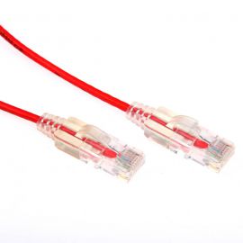DYNAMIX 1.25M Cat6 Red Slimline     Component Level UTP Patch Lead
