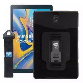 Armor-X Protective  Case for Galaxy Tab A 10.5 (2018 Model  T590 & T-595)   - Black with Handstrap  