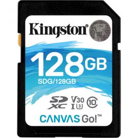 Kingston 128GB SDHC Canvas Go 90R/45W CL10 U3 V30, up to 90MB/s read, and 45MB/s write SDG/128GB    