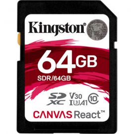64GB SDXC Canvas React 100R/80W CL10 UHS-I U3 V30