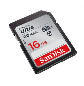 SANDISK ULTRA SDHC, SDUNC 16GB, C10, UHS-I, 80MB/S R, 4X6, 10YS W