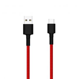 Xiaomi Mi USB Type-C High Quality Braided Cable, Red, 1M, Durable, Support Samsung Fast Charging    