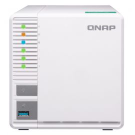 QNAP TS-328 NAS Server, 3-Bay SATA 6G, ARM 1.4GHz Quad Core, 2GB Memory, 2x GbE, 2x USB3.0          