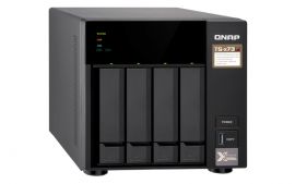 QNAP TS-473-4G, Tower 4-Bay NAS Server, AMD RX-421ND 2.1GHz Quad Core, 4GB Memory (2x2GB), 4x GbE,  