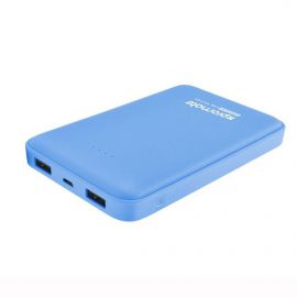 PROMATE 10000mAh Ultra-Slim Lithium  Polymer Power Bank. With Dual USB ports. 2 x 2A outputs. Blue
