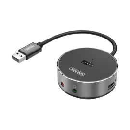 UNITEK USB 2.0 3 Port Hub + Stereo  Audio Port.