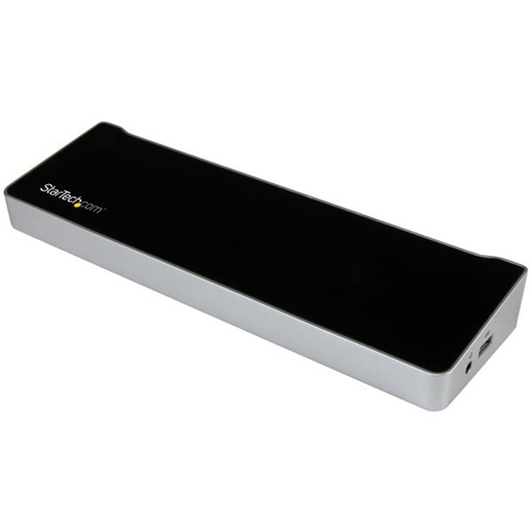 StarTech.com USB-C Triple 4K Docking Station with 60W Power Delivery DP x2 HDMI x1 USB-C x2 USB 3.0 x4 3.5mm Audio-in x1 3.55mm Audio-out x1 RJ45 x1 support Aplle Intel & M1 (Triple 4K) / ChromeOS / Microsoft Windows 3yr warranty