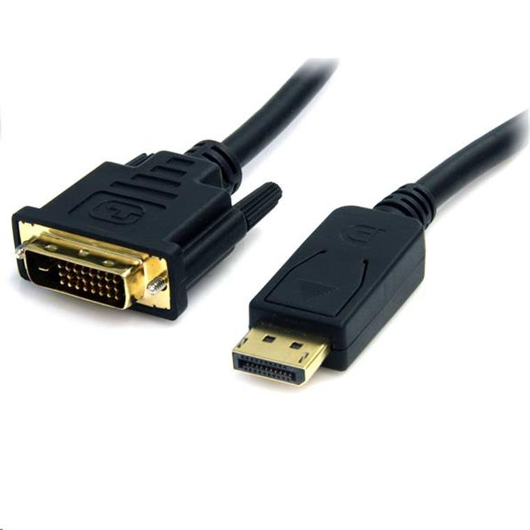 StarTech DP2DVI2MM6 1.8m (6ft) DisplayPort to DVI Cable - 1080p Video - DisplayPort to DVI Adapter  