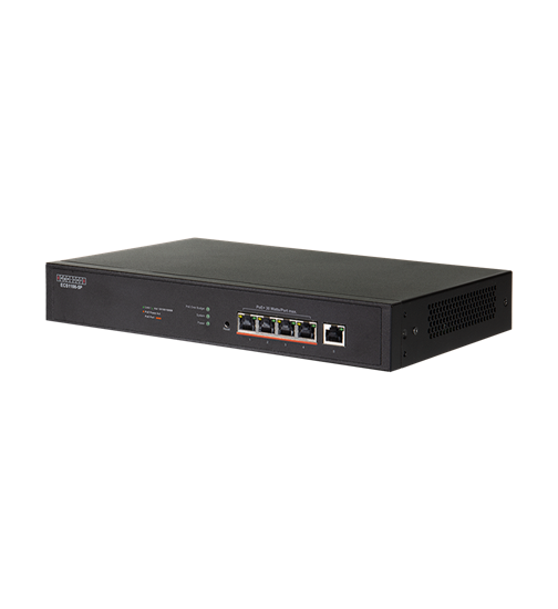 EDGECORE 5 Port Lite L2 Smart Gigabit Web Managed PoE Switch with 4 PoE Ports (30W). 120W Power Budget. 6KV Power Surge Protection. Fanless Design. 