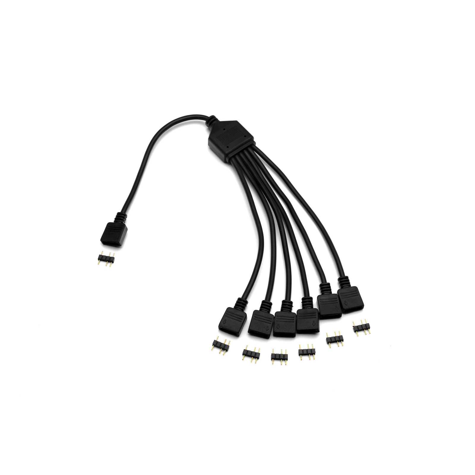 EKWB EK-D-RGB 6-Way Splitter Cable, 6X 5V A-RGB Splitter                                            