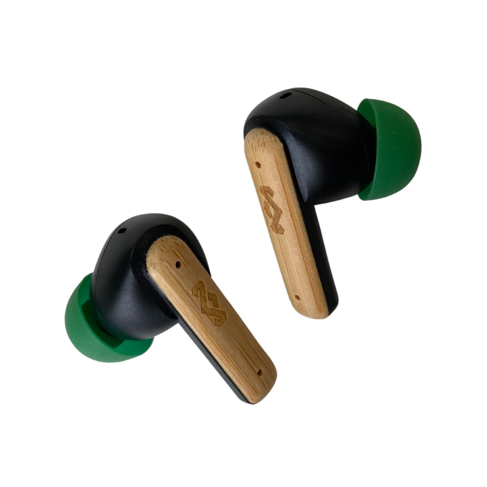 MARLEY Little Bird True Wireless Earbuds - Signature Black Bamboo finish & recycled materials - IPX4 sweat & water resistant - Bluetooth 5.3 -  USB-C fast charging - Up to 6 hours battery per charge / 28 hours total with charging case