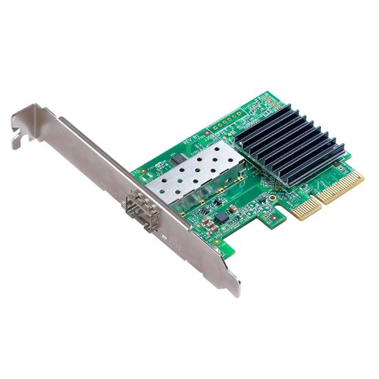 EDIMAX 10GbE SFP+ V2 PCI Express Network Adapter. Converts PCIe slot into SFP+ fiber slot. Compatible with standard SFP+ modules. Low profile bracket included.