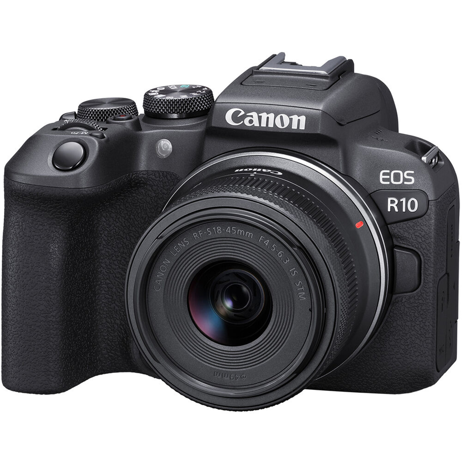 Canon EOS R10 Mirrorless Camera with 18-45mm Lens Kit  24.2MP APS-C CMOS Sensor - Built-in WiFi & Bluetooth - 4K30 Video - 4K60 with Crop - 23fps E. Shutter - 15fps Mech. Shutter - (RF-S 18-45mm f/4.5-6.3 IS STM Lens)