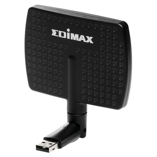 EDIMAX AC600 WiFi Dual-Band Directional High Gain USB Adapter. 802.11ac. WPS button. Directional high gain 5dBi antenna. USB for flexible placement. 