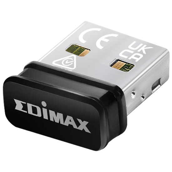 EDIMAX AC600 Wi-Fi 5 Dual Band Nano USB Adapter. Wireless 802.11b/g/n. Data Transfer Rate up to 433Mbps (5GHz) and 200Mbps* (2.4GHz), WPA3-SAE (Personal), WPA2, WPA, WEP, 802.1x Encryption.