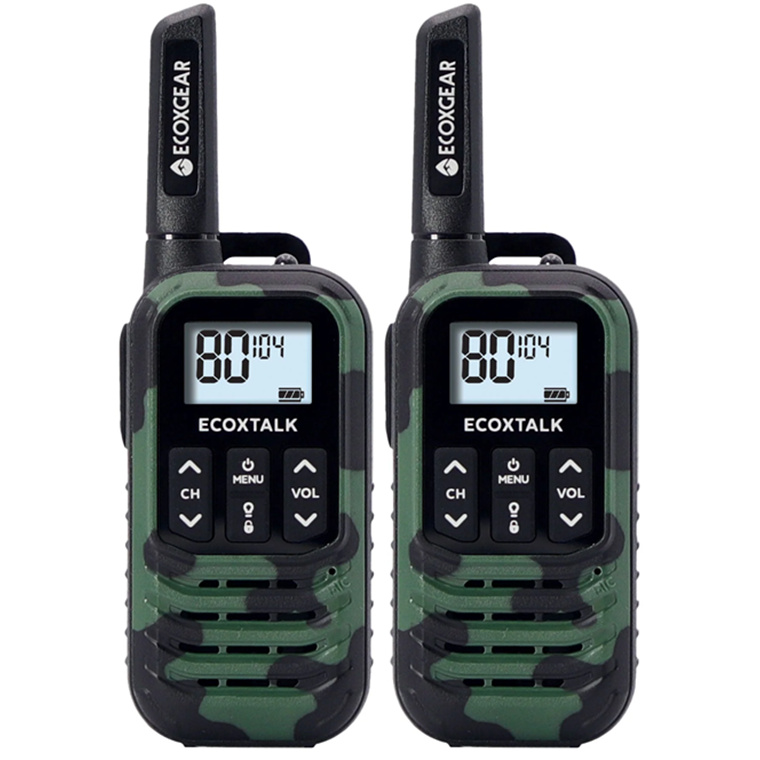 EcoX UHF 0.5W 2 Pk Blk/GrnCamo