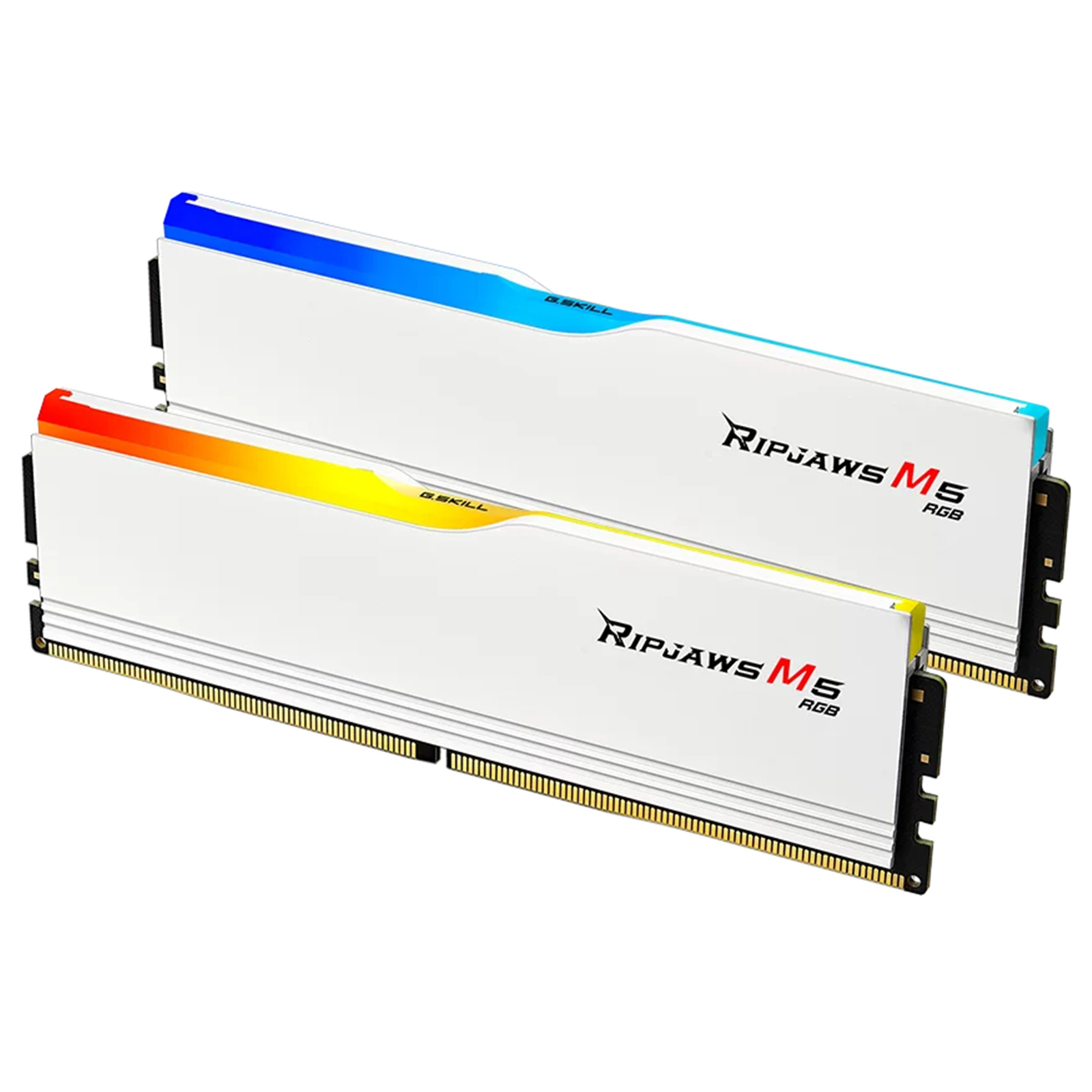 G.SKILL Ripjaws M5 RGB 32GB 6000Mhz DDR5 Desktop RAM Kit - White 2x 16GB - 6000Mhz - CL30 - 1.35V - 30-40-40-96 - F5-6000J3040F16GX2-RM5RW