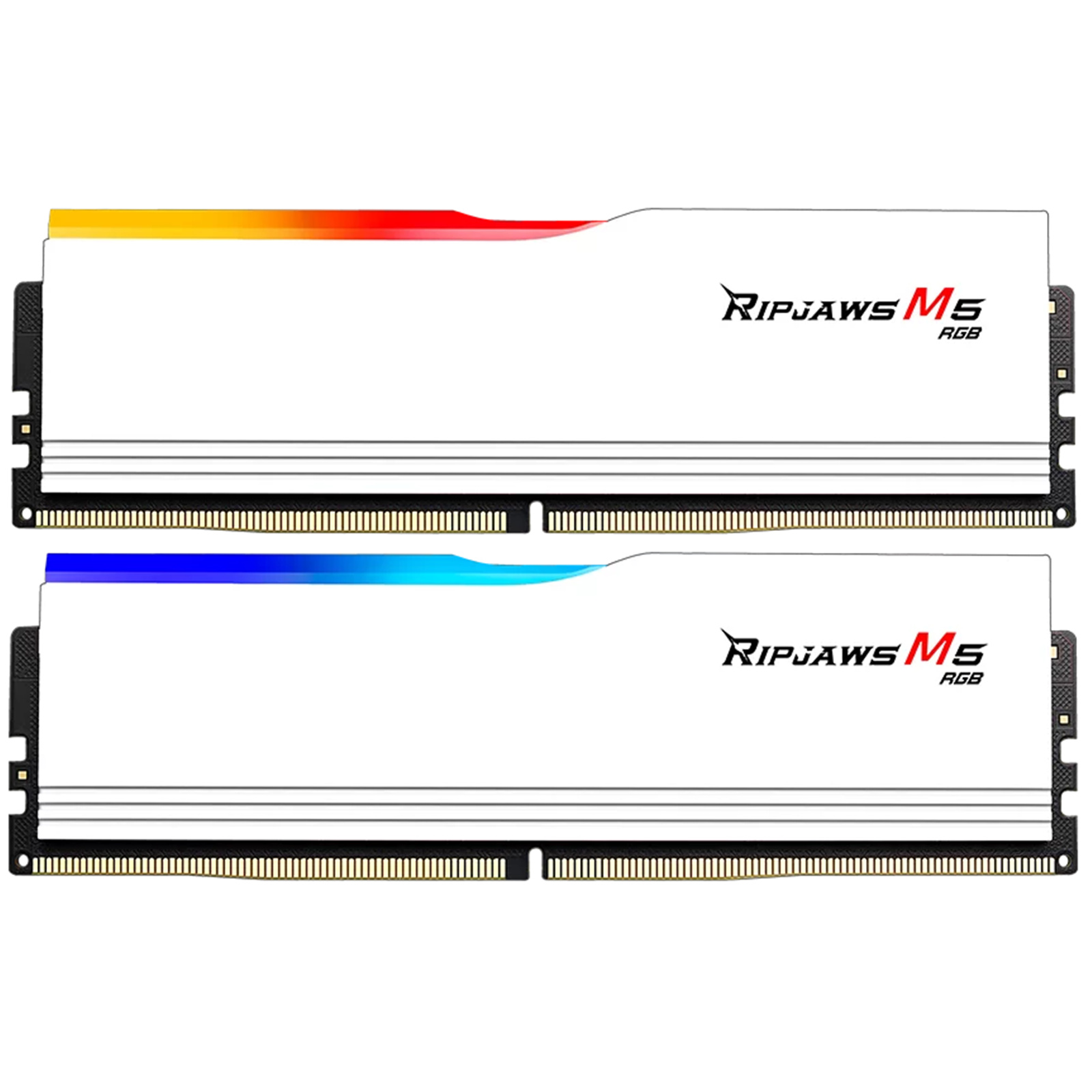 G.SKILL Ripjaws M5 RGB for Intel XMP 32GB 6400Mhz DDR5 Desktop RAM Kit - White 2x 16GB - 6400Mhz - CL32 - 1.4V - 32-39-39-102 - F5-6400J3239G16GX2-RM5RW