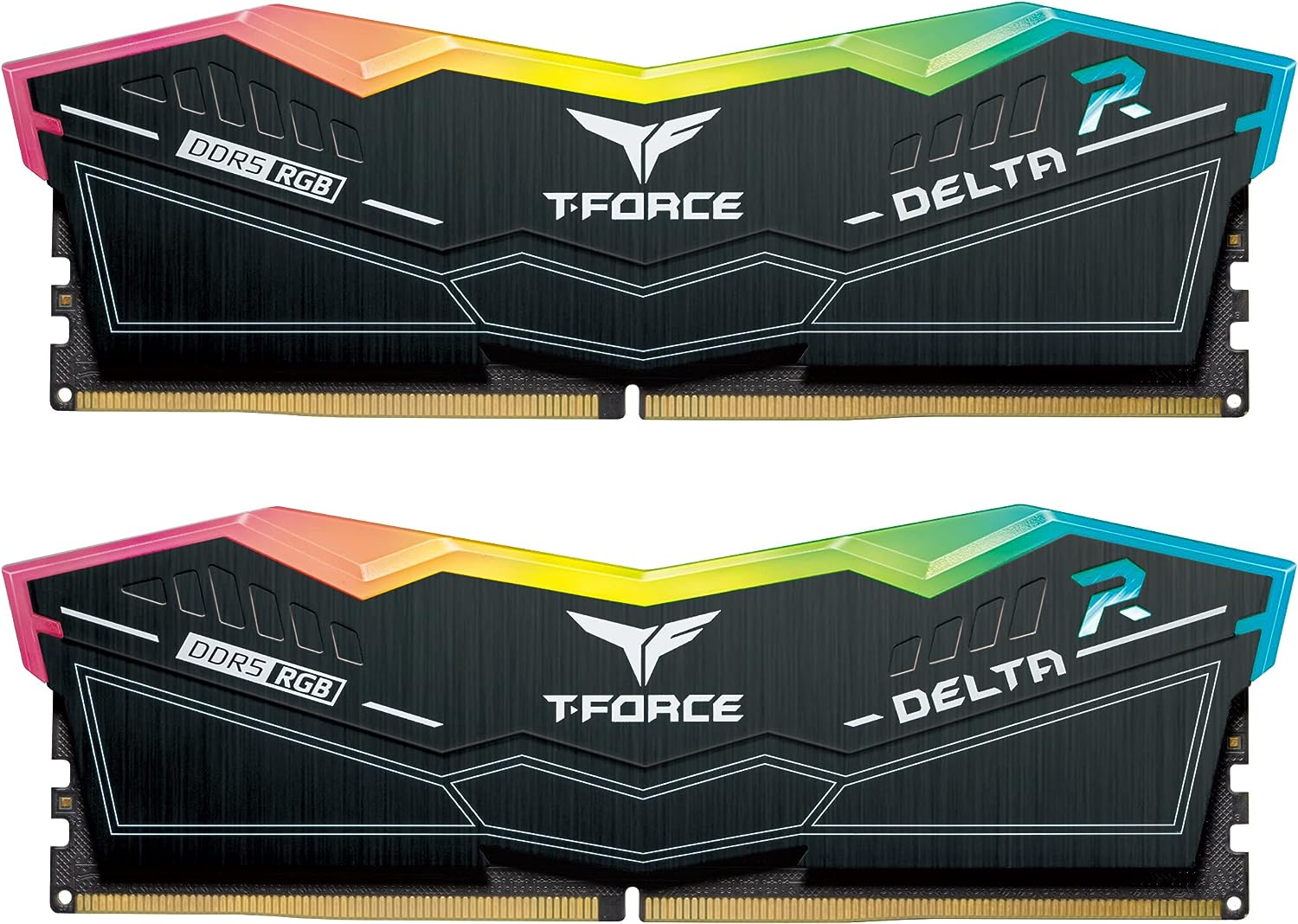 TEAM T-FORCE DELTA RGB 32GB (2 x 16GB) DDR5 6000 GAMING MEMORY BLACK HS with RGB