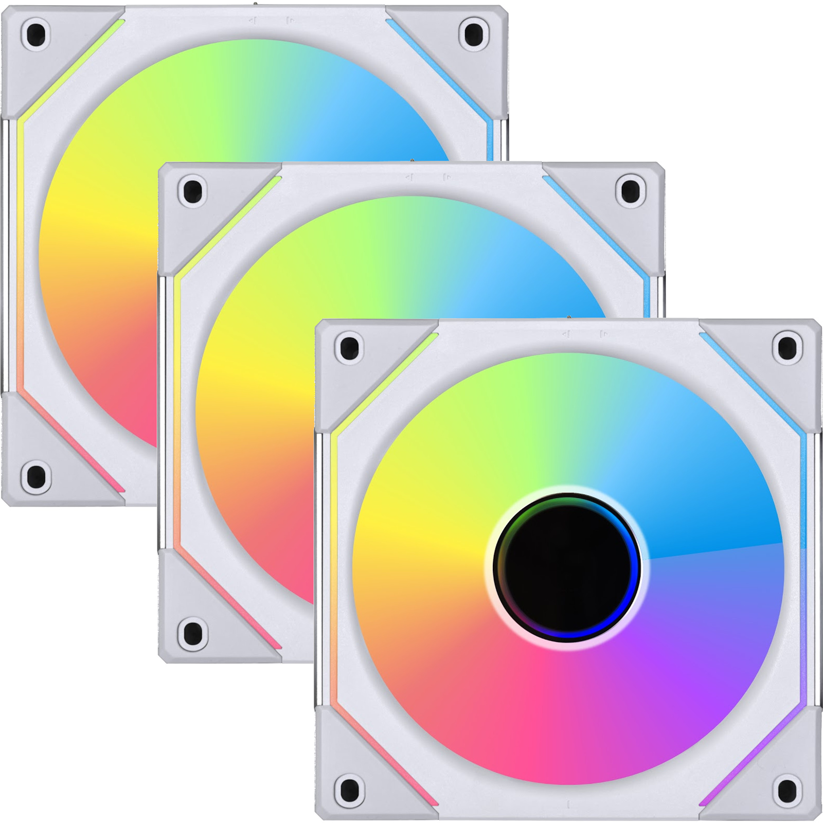 Lian Li UNI FAN SL Infinity Digital Addressable RGB 120 Fan 3 pack with controller  White
