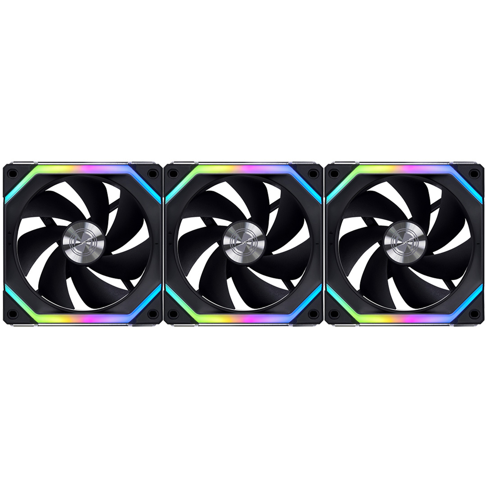 Lian Li UNI FAN SL120 V2 Digital Addressable RGB 120 Fan with Controller 3 Pack Black