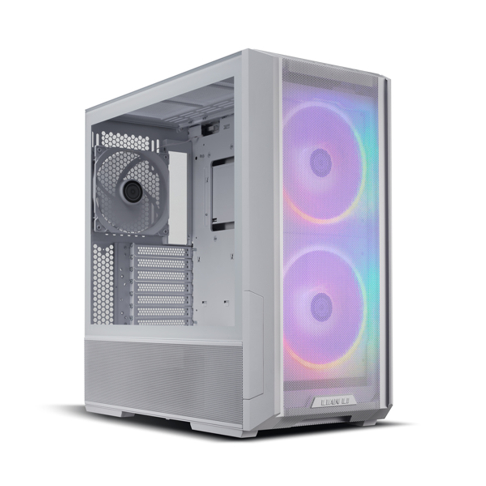 Lian Li Lancool 216 White ATX MidTower Gaming Case Tempered Glass 2x160mm ARGB Fans 1x140mm Rear Fan Included CPU Cooling Support 180.5mm GPU Support 392mm 360mm Radiator Support 7x PCI Slot (1x120mm PCIe Fan Bracket) Front I/O: 2xUSB 1xType C HD Audio
