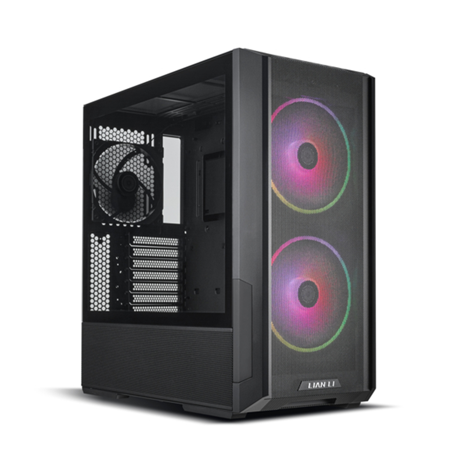 Lian Li Lancool 216 ATX MidTower Gaming Case Tempered Glass 2x160mm ARGB Fans 1x140mm Rear Fan Included CPU Cooling Support 180.5mm GPU Support 392mm 360mm Radiator Support 7x PCI Slot (1x120mm PCIe Fan Bracket) Front I/O: 2xUSB 1xType C HD Audio