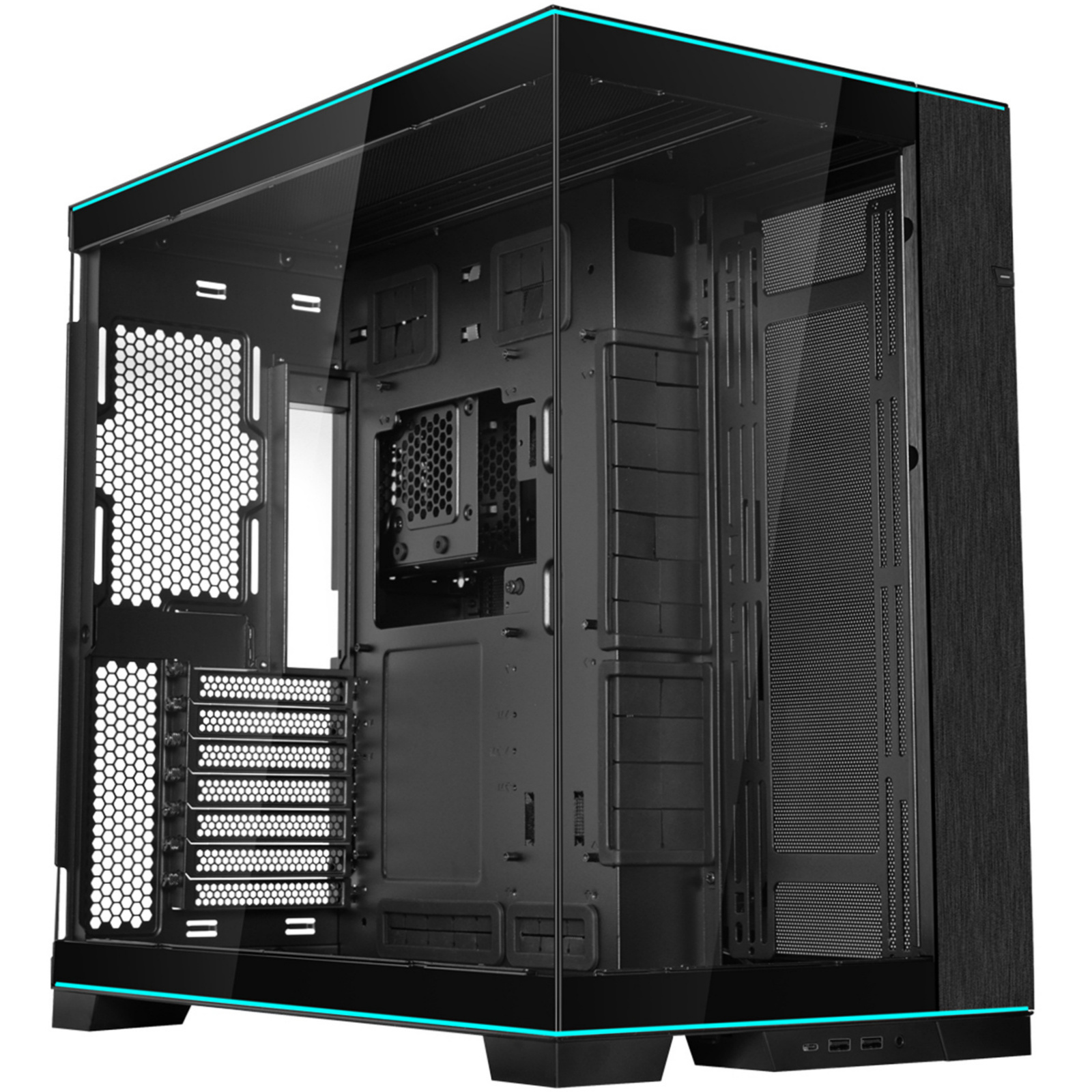 Lian Li O11D EVO RGB Black ATX MidTower Gaming Case Tempered GlassCPU Cooler Support Upto 167mm GPU Support Upto 422mm 360mm Radiator Supported 8x PCI Slots Front: 2x USB 1x Type C HD Audio