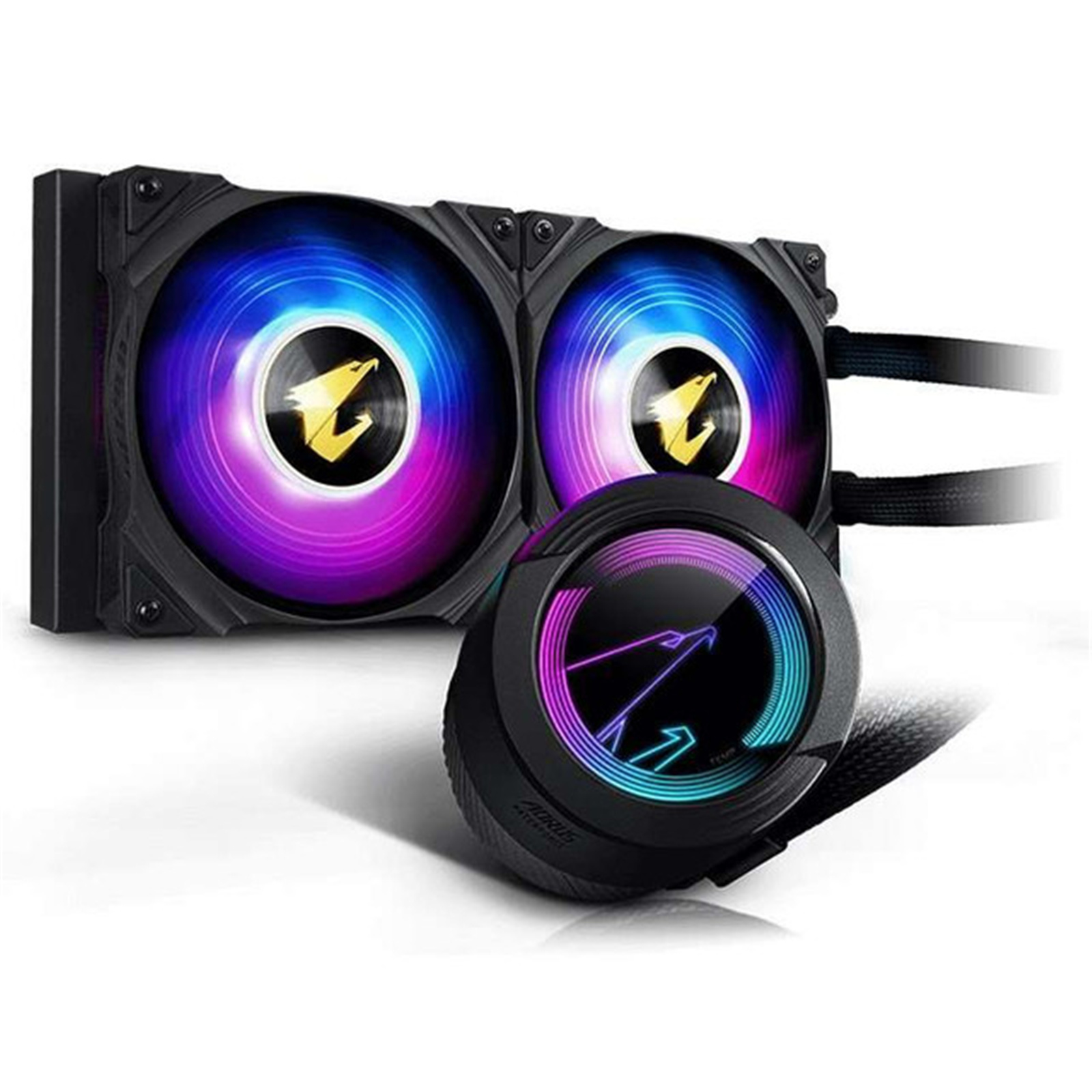 Gigabyte Liquid CPU Cooler with ARGB display (Dual 120mm ARGB Fans) dynamic display