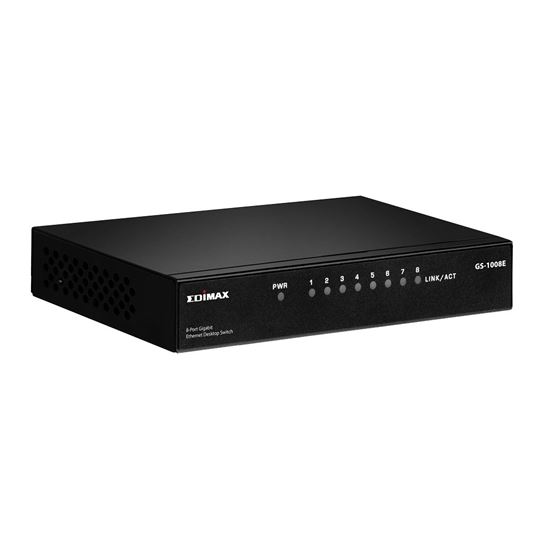 EDIMAX 8 Port 10/100/1000 Gigabit Desktop Switch. Perfect solution for Home and small business. Full Duplex. Auto Energy Saving Function. Plug and Play. Metal case design.