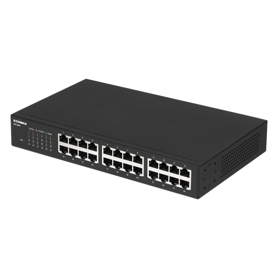 EDIMAX 24 Port Gigabit Rack-Mount Unmanaged Switch. High-Speed Networking and Jumbo Frames. Designed for Medium /Large Network Environments. Rack-mount Kit Included.