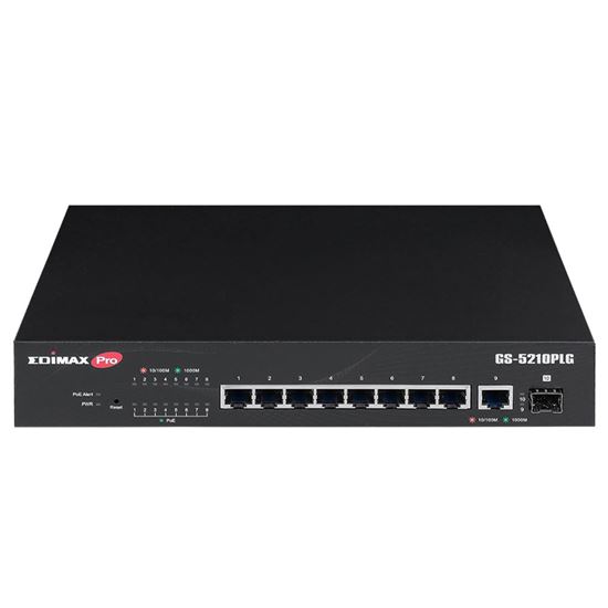 EDIMAX 10-Port Gigabit PoE+ Web Smart Switch with 1x SFP Port. Supports PoE+ up to 30W. Long Range PoE up to 200m. Powered Device Auto Detection. Supports 20Gbps Switching Capacity. Rack Mount