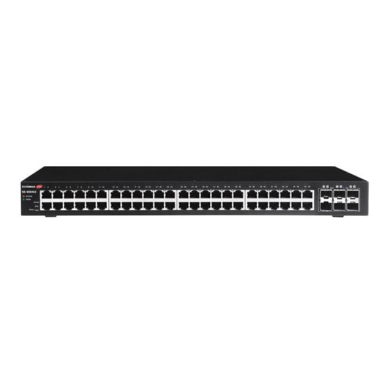 EDIMAX 54-Port Gigabit Web Smart Switch with 6x SFP+ 10G Ports 48x Ethernet Ports + 6 SFP+ 10G Uplink Ports. 216 Gbps Backplane Bandwidth. Alive Check, DHCP 