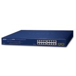 Planet GSW-1820HP 16-Port 10/100/1000T 802.3at PoE + 2-Port 1000X SFP Gigabit Ethernet Switch