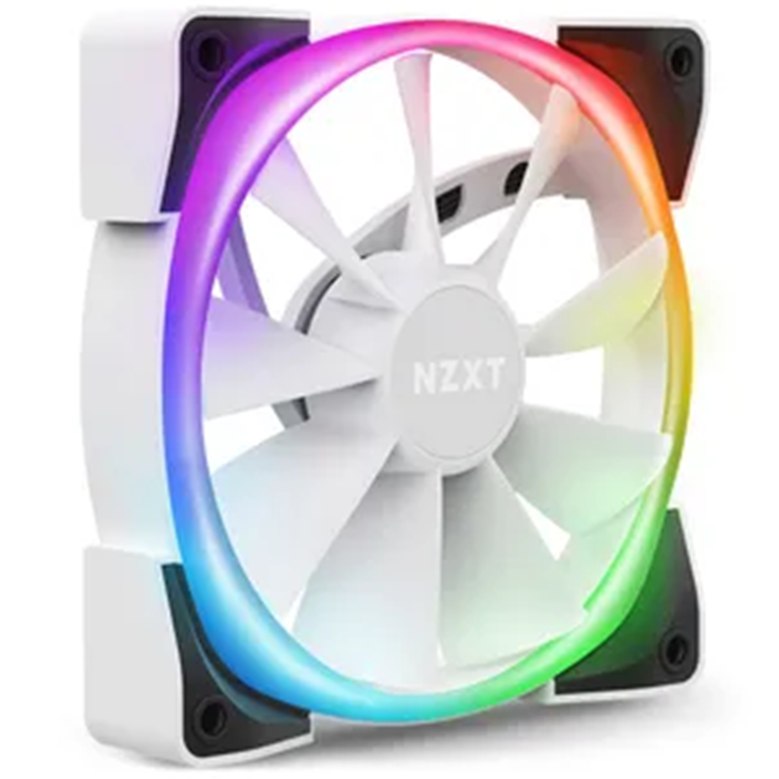 NZXT Aer 120 RGB 2 White 120mm Single Case Fan. RGB PWM  Requires HUE 2 Lighting Controller