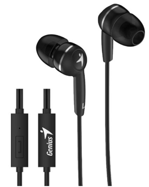 Genius HS-M320 Black In-Ear Headphones with Inline Mic