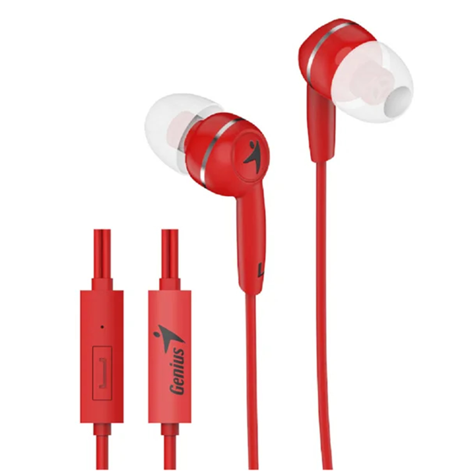 Genius HS-M320 Red In-Earphones with Inline Mic