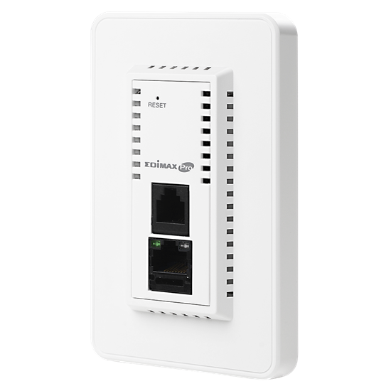 EDIMAX AC1200 In-Wall Dual-Band PoE Access Point. 802.11ac High speed dual-band. In-wall design with easy install kit. High-density BYOE usage. Seamless mobility. 