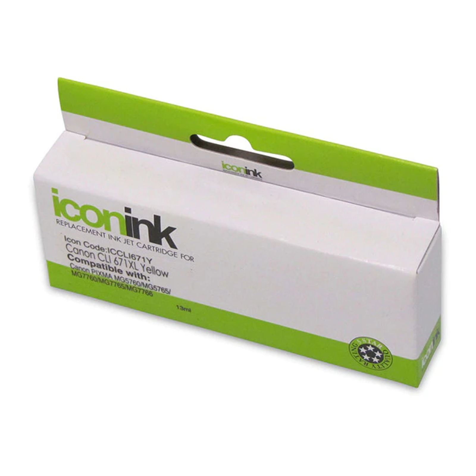 Icon Ink Cartridge Compatible for Canon CLI671XL - Yellow