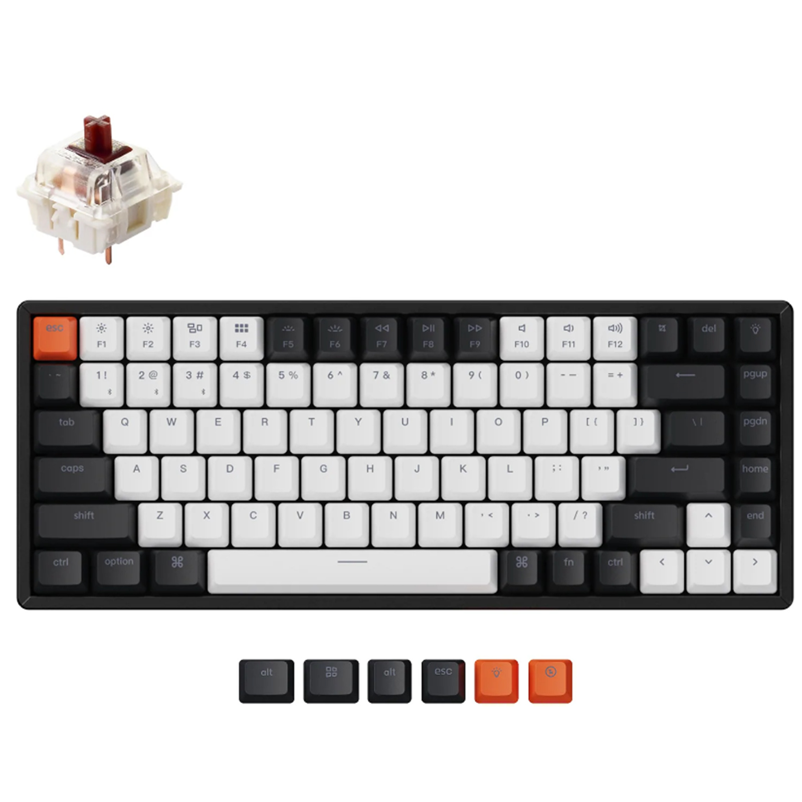 Keychron K2 84 Key Aluminum Frame Hot-Swappable  Gateron  Mechanical Keyboard  RGB Brown