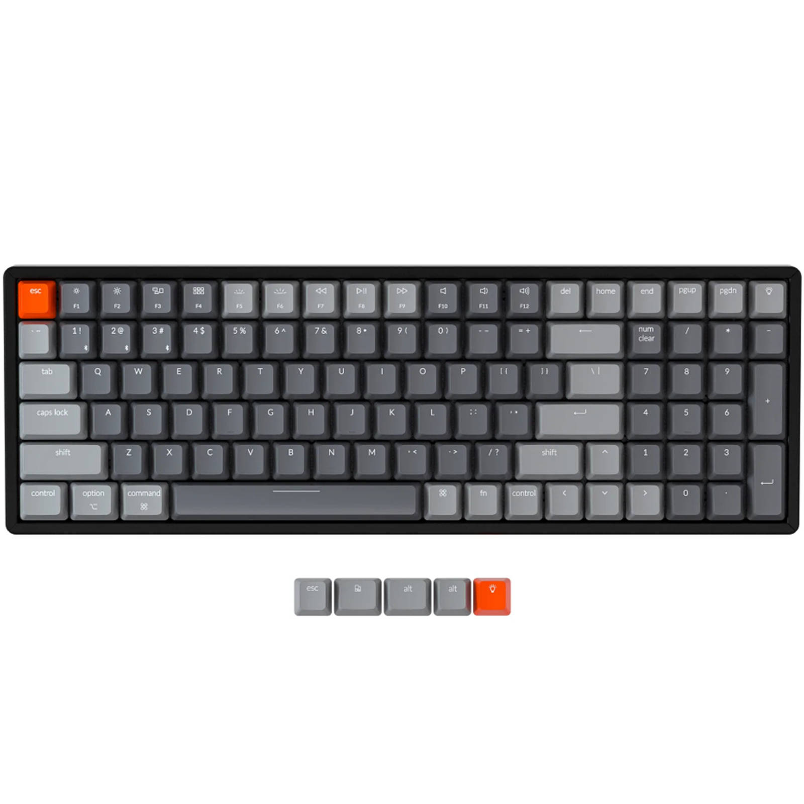 Keychron K4 100 Key Aluminum Frame Hot-Swappable Gateron  Mechanical Keyboard  RGB Brown