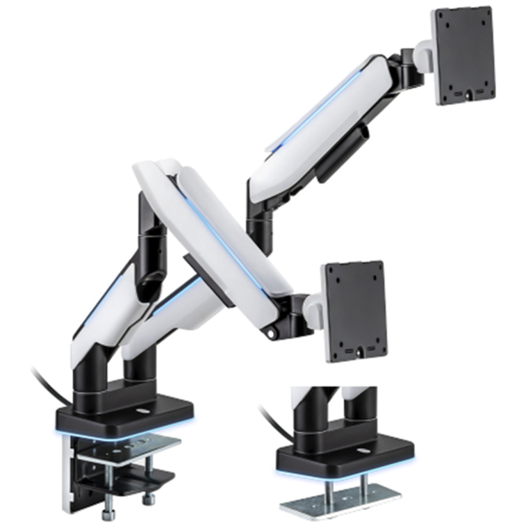 KONIC Dual Heavy-Duty RGB Gaming Monitor Stand - Fits Screen up to 17