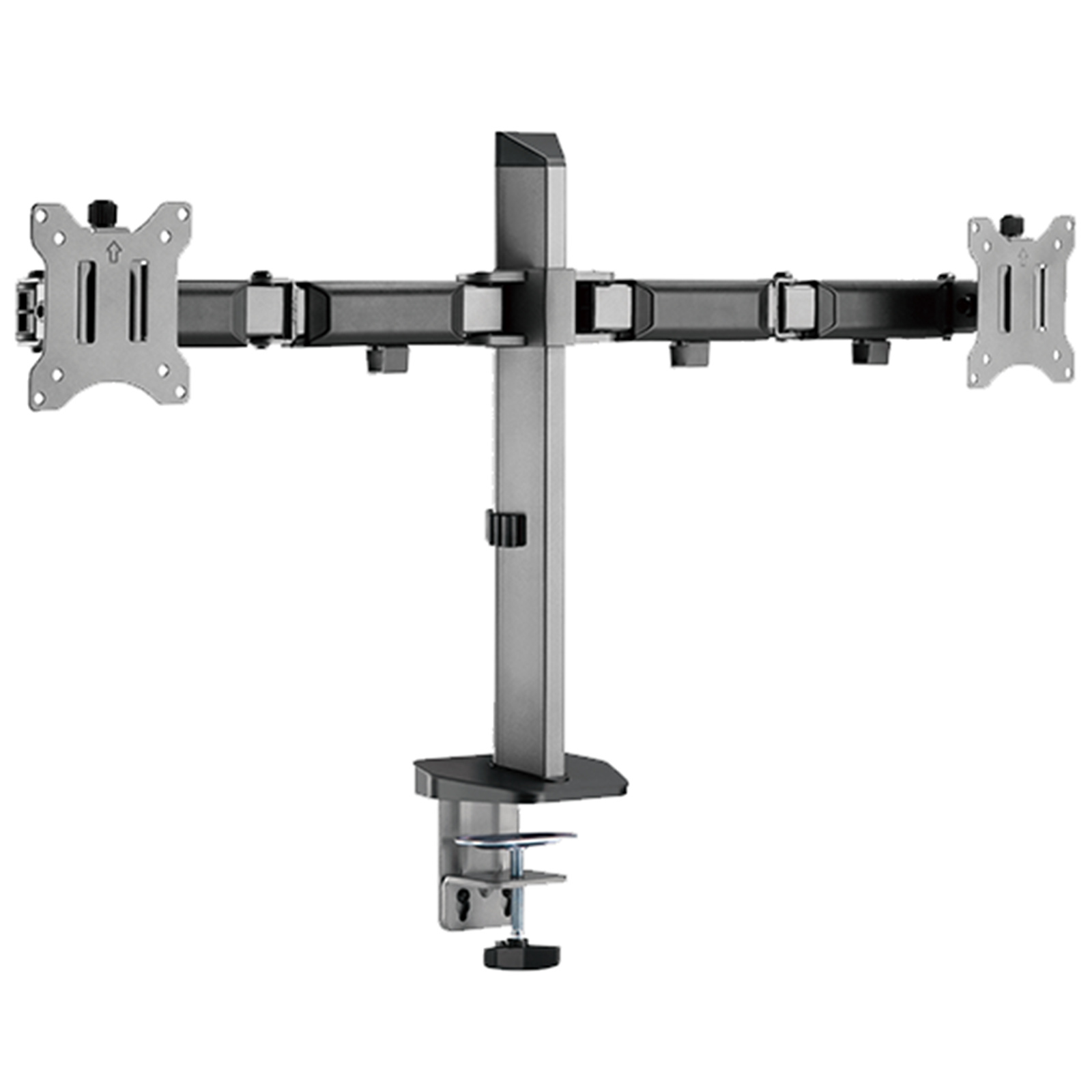 KONIC Deluxe Dual Monitor Stand - Articulating Arm - Fits Screen up to 17