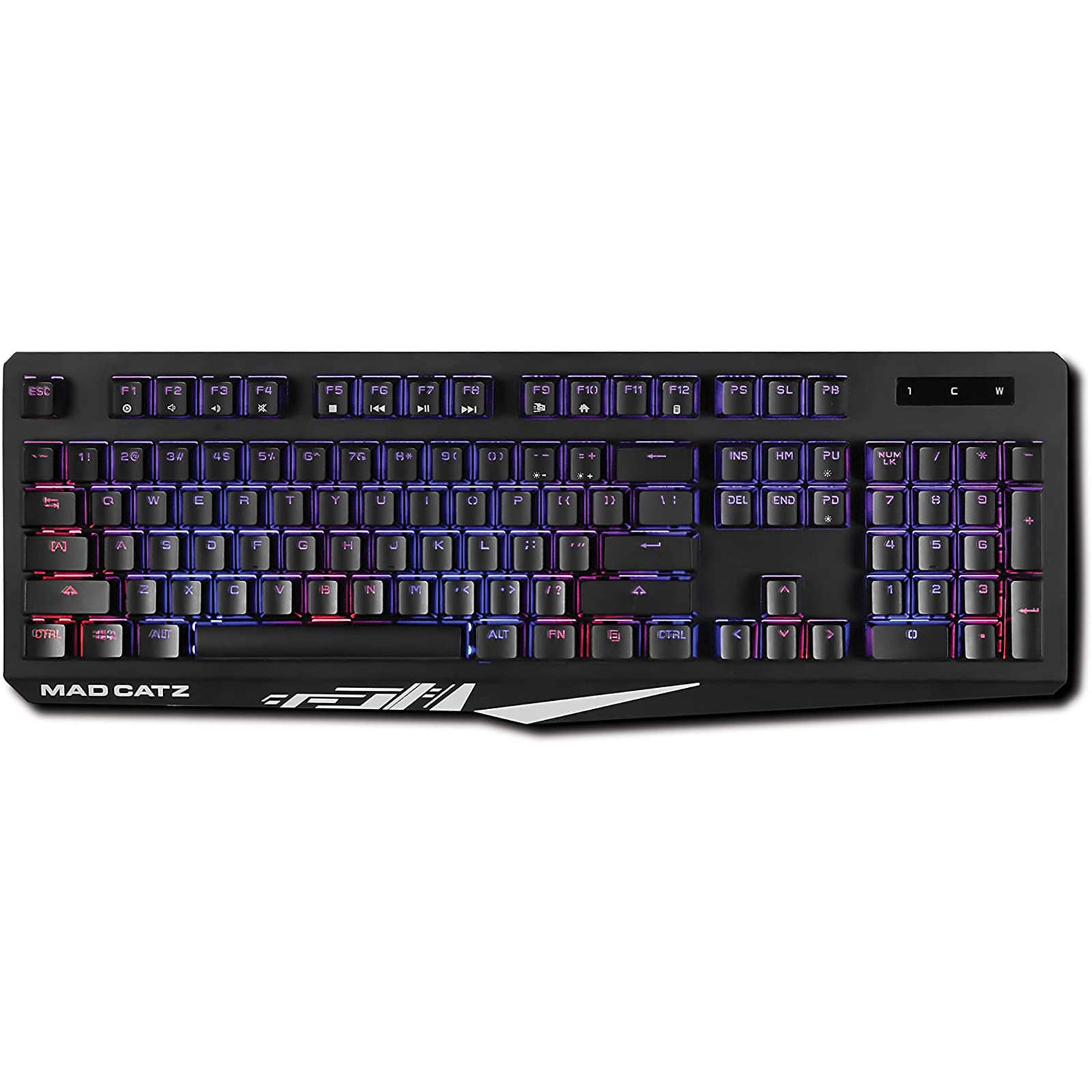 Mad Catz S.T.R.I.K.E 2 RGB Gaming Keyboard - Membrane 104 Keys - 26 Key Anti Ghosting - 1.6m USB    